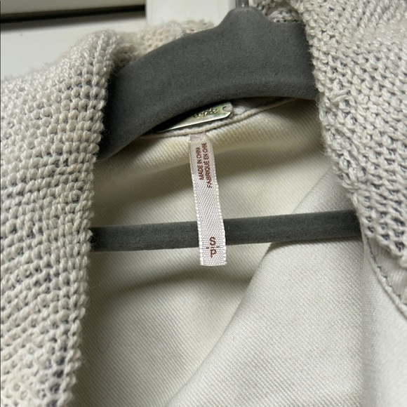 Free People White and Gray Jean Jacket - Picture 2 of 3